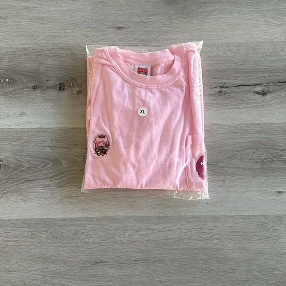 OMOCAT Pixel Calliope Pocket T-Shirt Pink XL NWT IN PACKAGE‎ - Picture 5 of 8